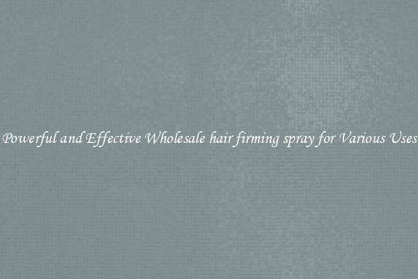 Powerful and Effective Wholesale hair firming spray for Various Uses