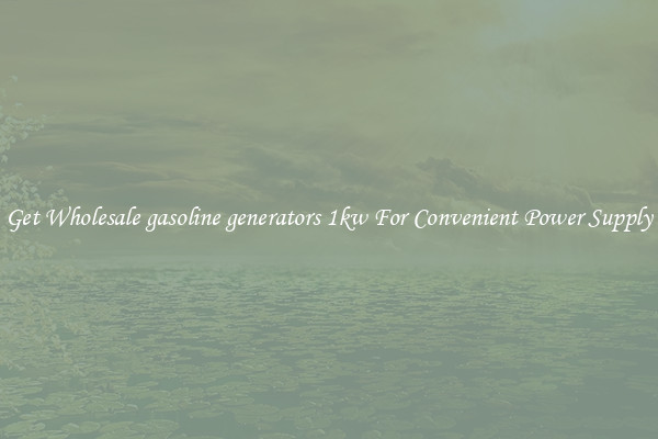 Get Wholesale gasoline generators 1kw For Convenient Power Supply