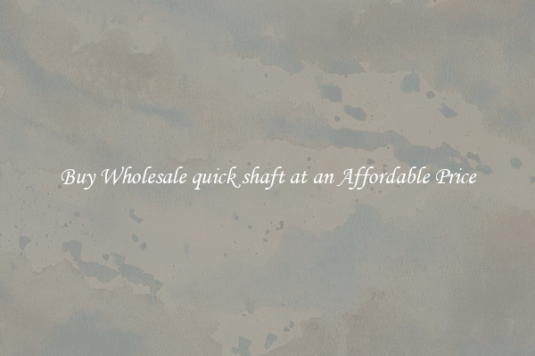 Buy Wholesale quick shaft at an Affordable Price
