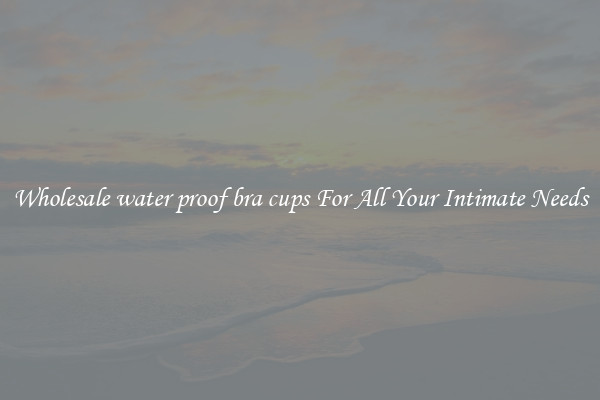 Wholesale water proof bra cups For All Your Intimate Needs
