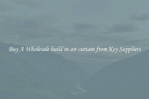 Buy A Wholesale build in air curtain from Key Suppliers