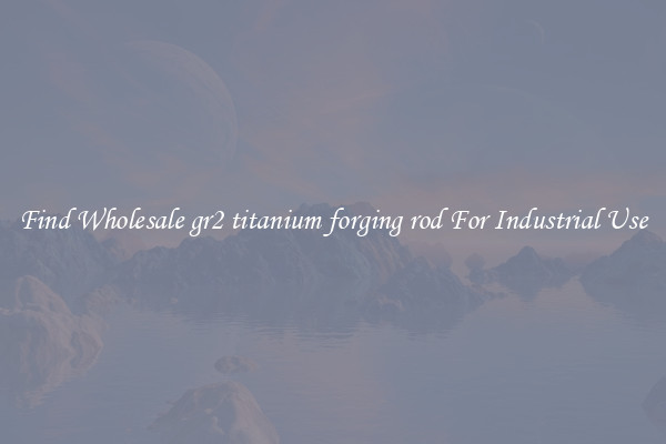 Find Wholesale gr2 titanium forging rod For Industrial Use