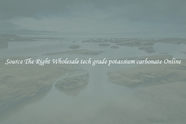 Source The Right Wholesale tech grade potassium carbonate Online