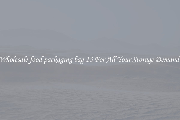 Wholesale food packaging bag 13 For All Your Storage Demands