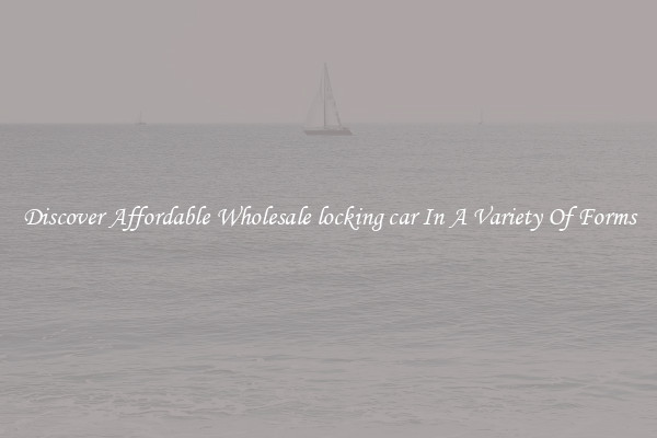 Discover Affordable Wholesale locking car In A Variety Of Forms