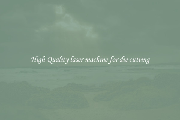High-Quality laser machine for die cutting