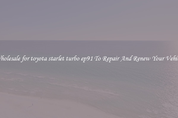 Wholesale for toyota starlet turbo ep91 To Repair And Renew Your Vehicle